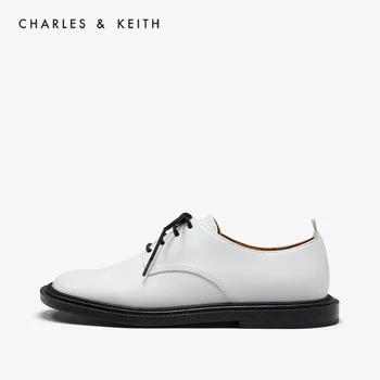

CHARLES＆KEITH New Arrival for Spring 2020 CK1-71680025Women Derby shoes low heel lace-up concise style shoes
