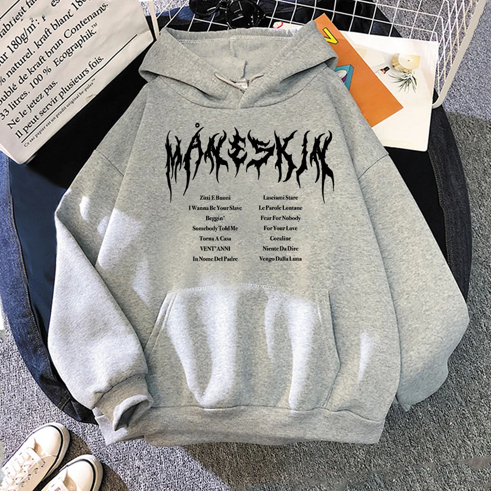 Maneskin Unisex Streetwear Hoodie Men's Hooded Sweatshirts Branded Men's Clothing Fashion Oversized Hoodies Women Tops Clothes - Image 5