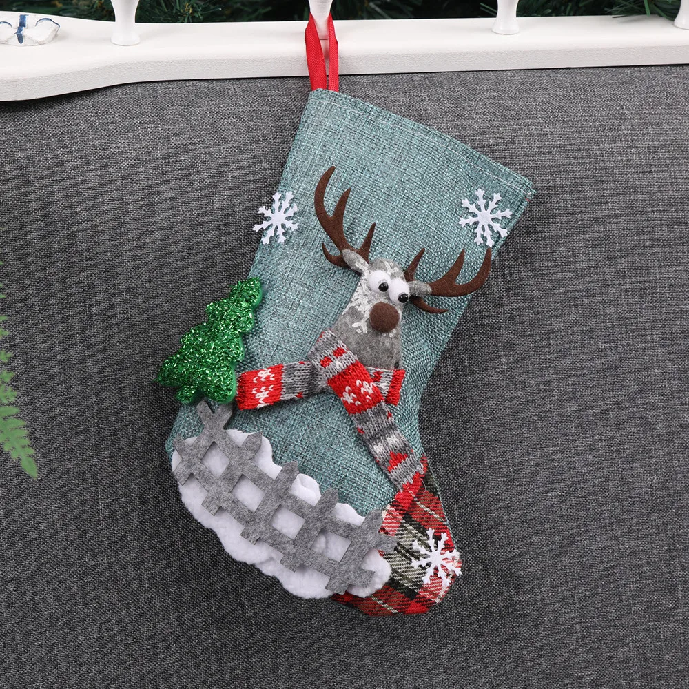 Christmas tree hanging party tree decoration Christmas Home Decoration socks gift candy bag props Cartoon gift pendant