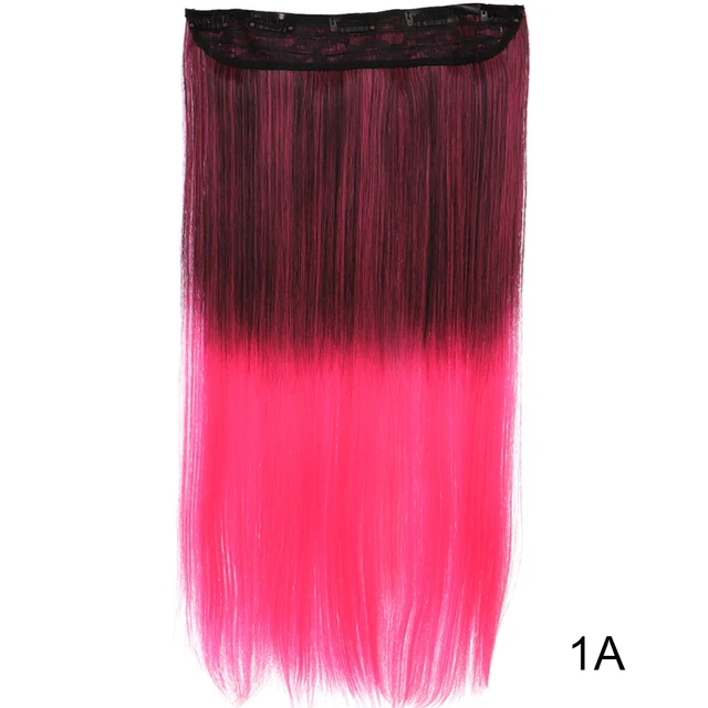 DIFEI Synthetic 24 Inch 5 Clip Long curly Women Clip in Hair Extensions Black Brown High Tempreture Hair Piece #530