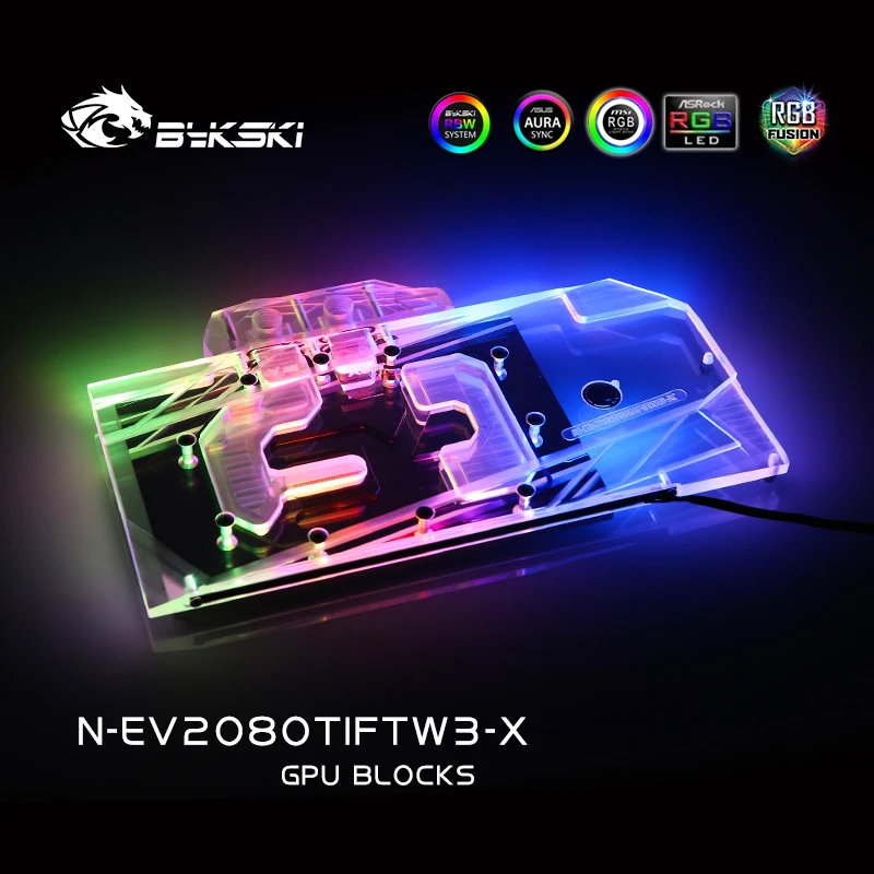 Bykski водный блок для EVGA RTX2080TI FTW3 водяное охлаждение GPU Блок кулер VGA совместимая