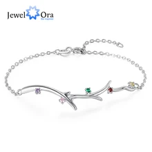 Персонализированные ветки браслет с цирконием на заказ 5 камней по месяцу рождения Браслеты и браслеты для женщин семейный подарок(JewelOra BA102611