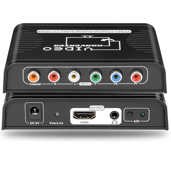 

Component Video Ypbpr + Digital /Analog Coaxial Audio To HDMI Converter Adapter for Wii PS2 PS3 DVD Player To TV HDTV Projector