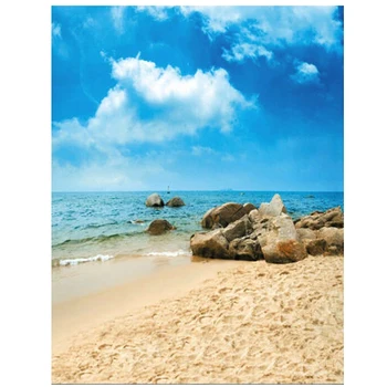 

3x5FT Blue Sky Beach Backdrop Vinyl Studio Photography Sea Photo Background