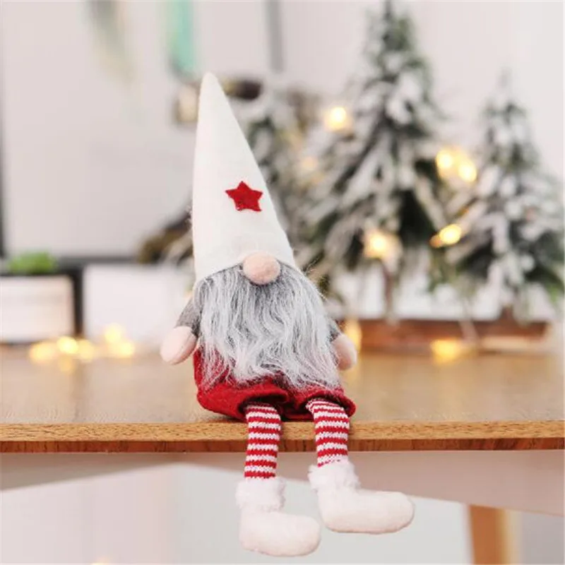 Новинка DIY милая игрушка без лица усы Длинная с капюшоном кукла Рождественская вечеринка украшение дома елка Новогодний подарок
