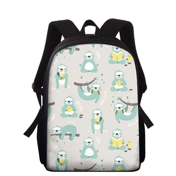

THIKIN Kids Cartoon Backpacks Kawaii Animal Sloth Printing Schoolbags For Girls Boys Toddler Large Backpack Children Best Gift