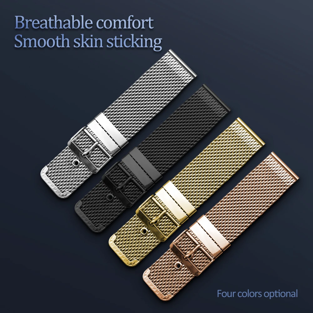 Watchband Sets For Samsung Galaxy Watch Active 2 40Mm 44Mm Bands 20Mm Stainless Steel Metal Bracelet Wrist Strap For Amazfit Bip