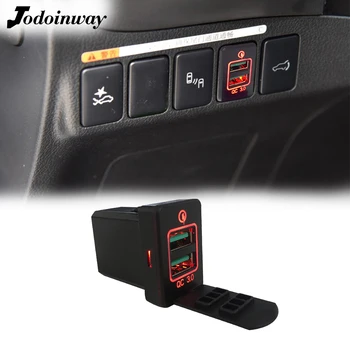 

Red Led Dual USB QC 3 Charging For Toyota Camry Corolla Prado RAV4 Yaris Highlander Vios Quick Charger 3.0 Power Socket Adapter