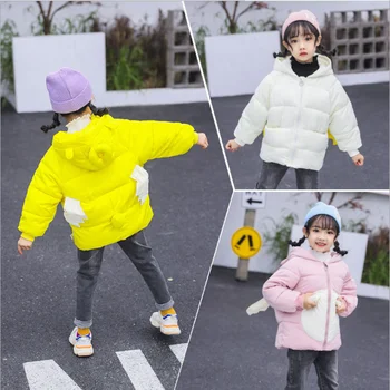 

Baby warm clothing windproof jacket children's winter cartoon down jacket cotton will move wings cotton coat