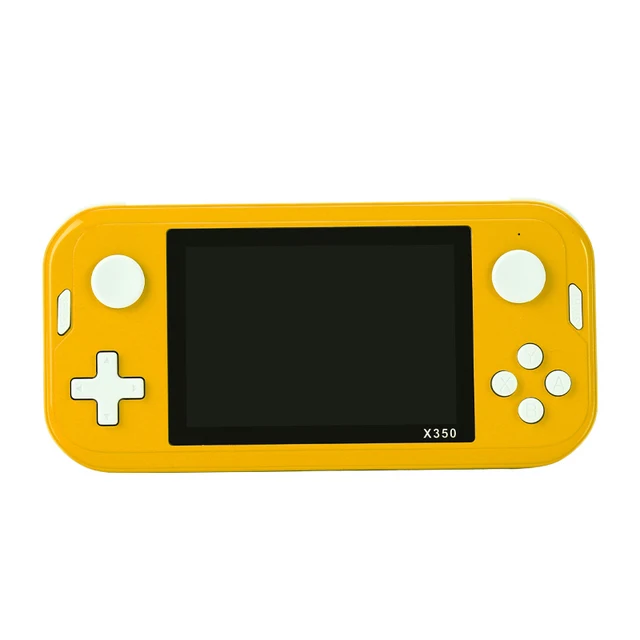 X350 Game Console Handheld Game Player 3.5 Inch IPS Screen with 6000+ Retro Games Video Game Console for GBA/MD/FC 10 Emulators 