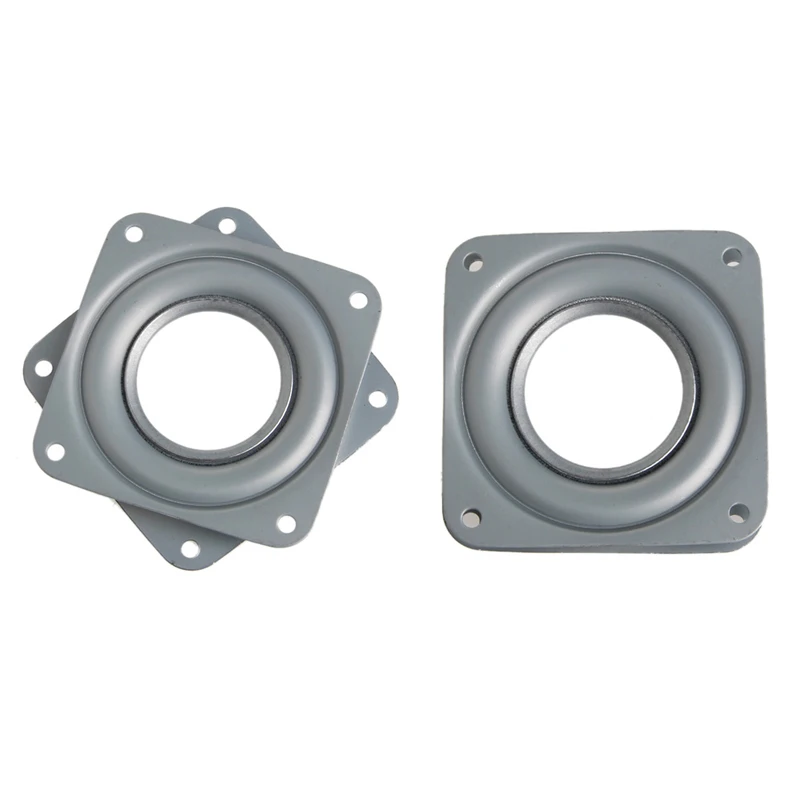 Square Bearing Swivel Plate Turntable 3\"/4\"/6\" TV Rack Desk Metal Ball Holder Tool deeper race groove turntable bearings