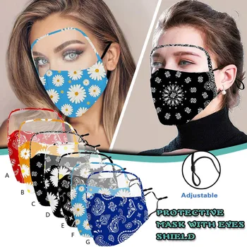 

1PC Adult Protective Transparent With Eyes Shield mascara protectora maseczki ochronne Cubrebocas fashion bandana 2020 Bandage