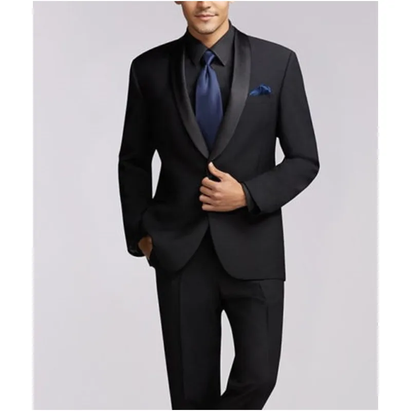

Custom Made Bridegroom Suits Best Man Tuxedos Men's Wedding Suits New Groom Suit 1 Button Men Suits (Jacket+Pants) W302