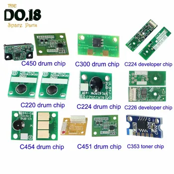 

45K C200 C203 C253 C353 C210 toner cartridge chip for Konica Minolta Bizhub C208 C218 C250 C252 C350 C450 C351 drum chip