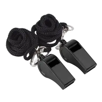 

Practical Football Soccer Sports Referee Aluminum Alloy Whistle Lanyard Emergency Loud Sound Whistle 2020