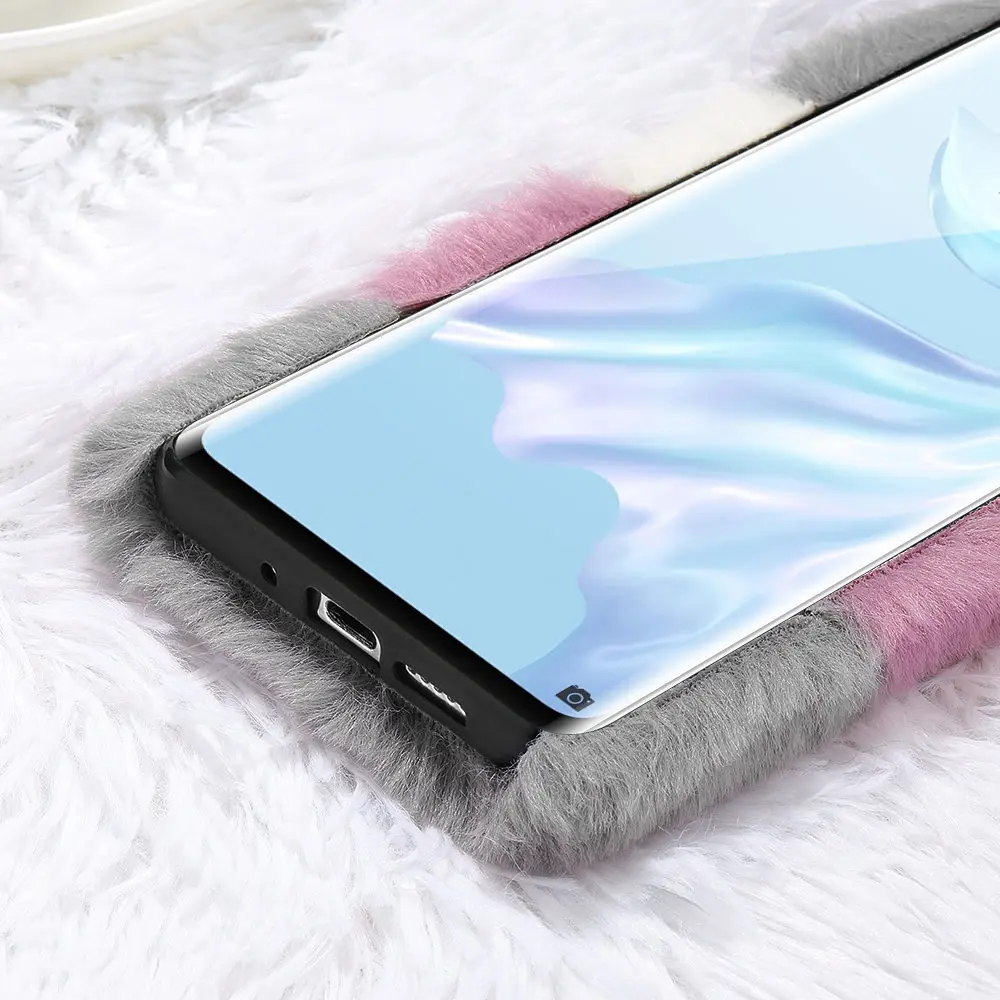 LAPOPNUT для HUAWEI P30 Pro P30 Lite Nova 4e mate 20 Pro mate 20 Lite P20 Pro Алмазная мягкая теплая пушистая плюшевая задняя крышка чехол