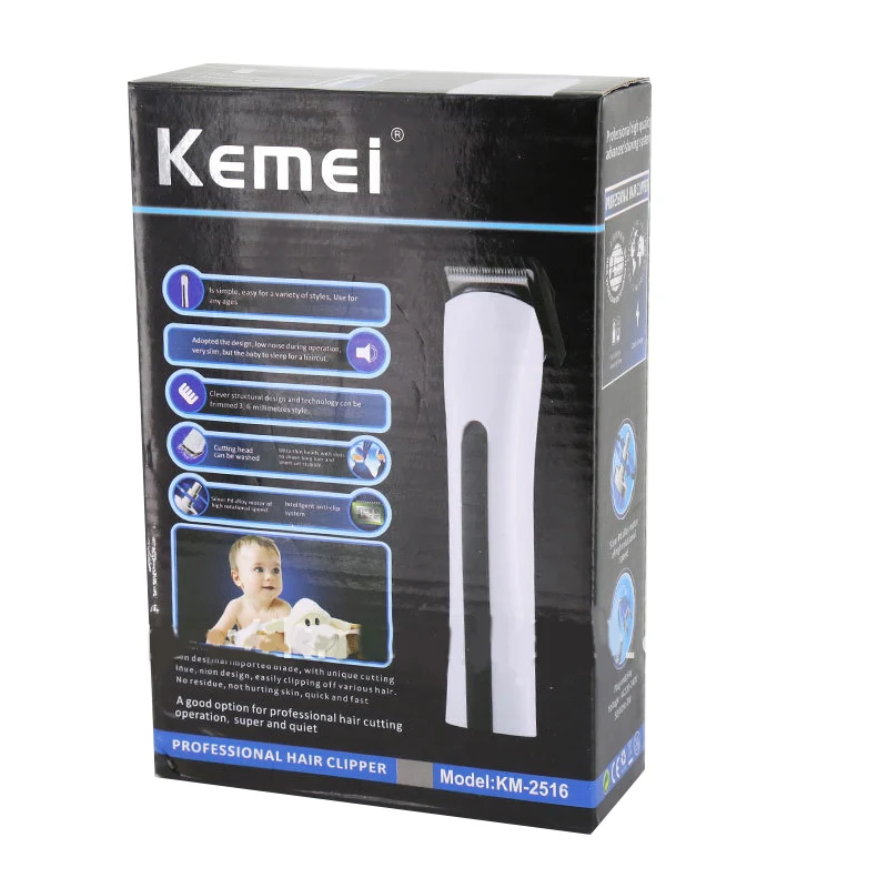 KEMEI триммер для бороды, электрическая машинка для стрижки волос, триммер, перезаряжаемый, maquina de cortar o cabelo, бритва, парикмахерский триммер, триммер для ухода за волосами, KM-2516