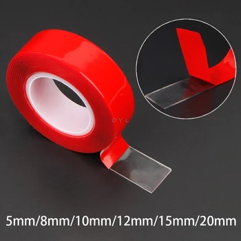 

Red Double Sided Adhesive Sticker Tape Ultra High Strength Mounting Transparent No Traces Sticker for Car Auto Interior Fixed