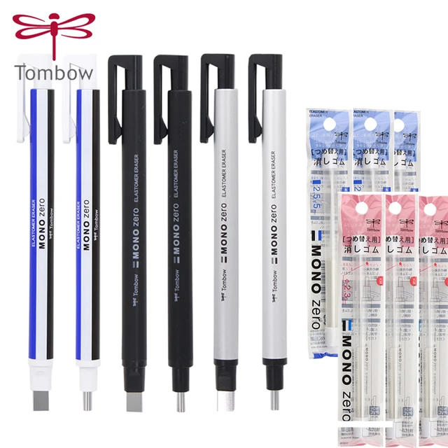 1+3 Pcs Japan Tombow MONO Series Eraser Pen Detail Modification Pen  High-gloss Rubber Round Square Eraser Automatic Pen Eraser - AliExpress