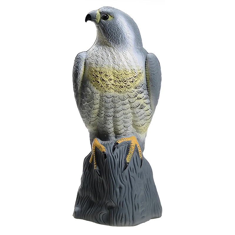 New Fake Hawk Decoy Statues Falcon Decoy Sculptures Artificial For Bird Pigeon Deterrent Scarer Repeller Garden Protector