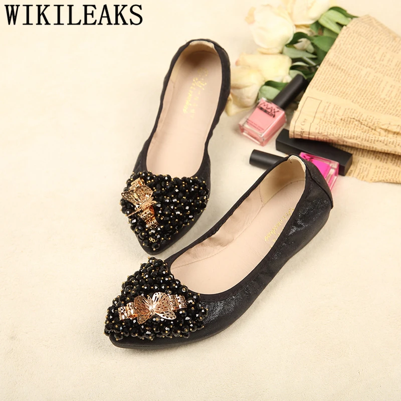 womens pointed black flats