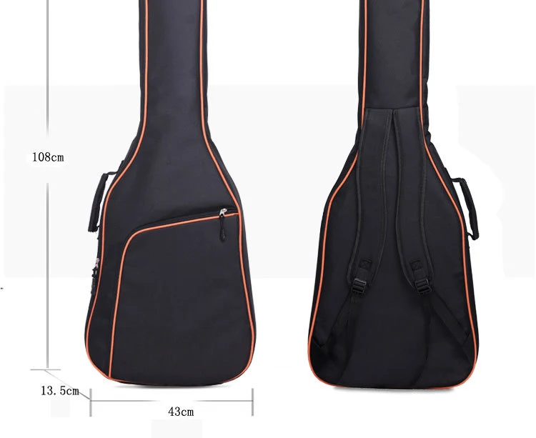 Ткань Оксфорд Акустическая гитара Gig Bag мягкий чехол двойные плечевые ремни Мягкий гитарный водонепроницаемый рюкзак красочный Gig Bag