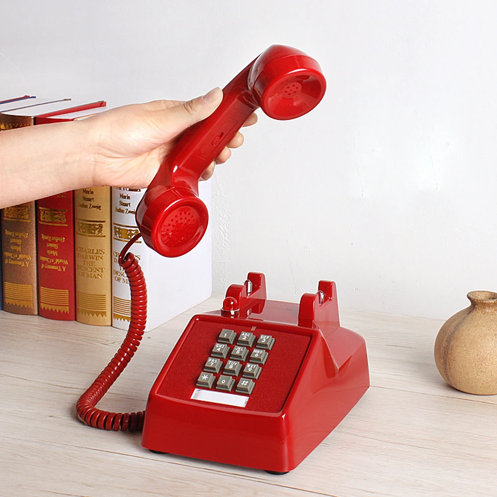 red telephone touch tone phones for landline 04
