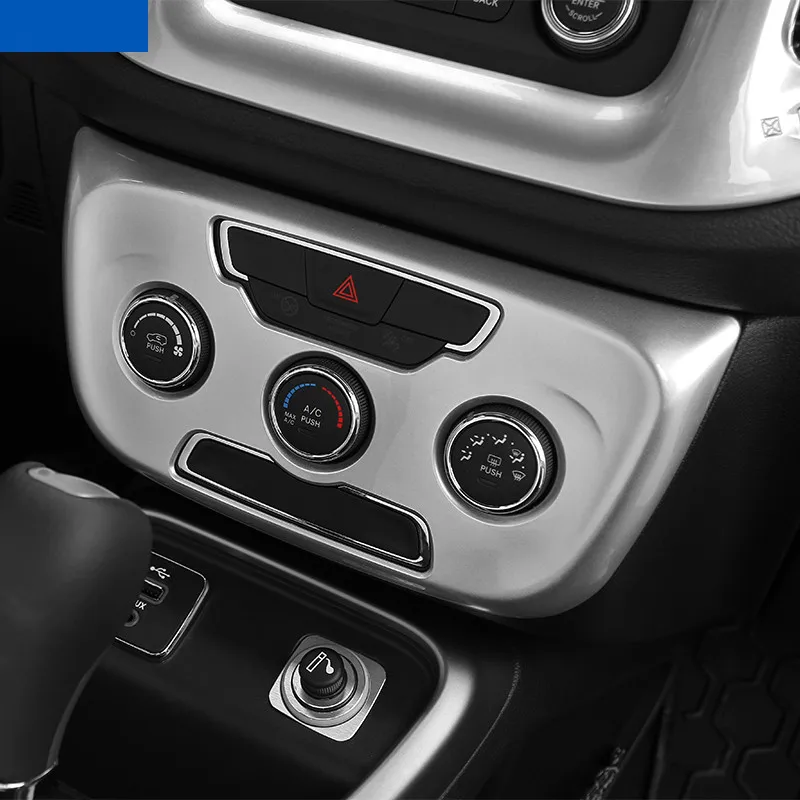 Sansour интерьер автомобиля кондиционер декоративная панель наклейки для Jeep Compass руководство Aircon автомобильные аксессуары Стайлинг