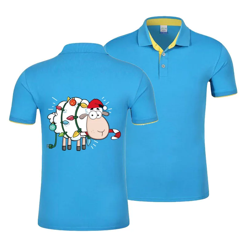 blue-1 Унисекс, для взрослых, поло, camisa, чистый хлопок, с принтом логотипа, топы, индивидуальные, дышащие рубашки, для молодых пар, спортивные, разные цвета, Прямая поставка - Цвет: blue-1