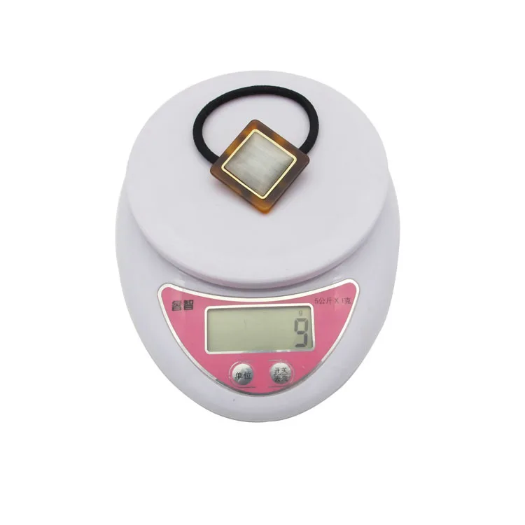Japanese Korean Cellulose Acetate Sheet Square Rhombus Women's Hairband Brass Bordered Design Inlaid Opal Hairband Hair Accessor