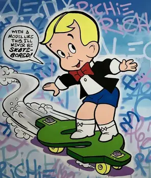 

Hand Painted Street Art Alec Monopolyingly Canvas Painting Oil Painting Wall Art Picture For Living Room Home Decor