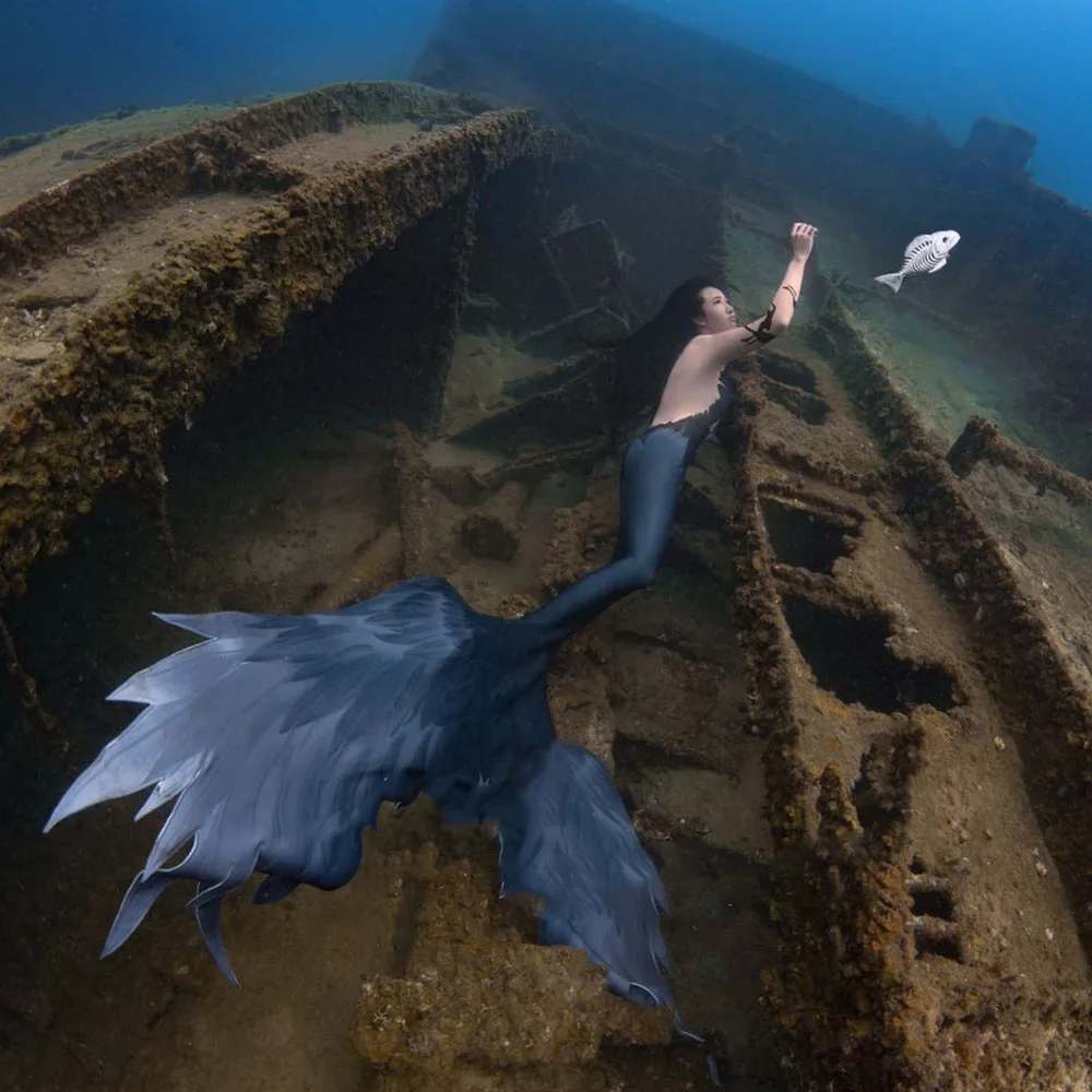 Купальник-Русалка с длинным хвостом