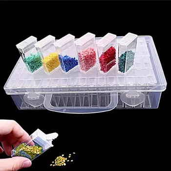 

2020 64-Compartment Plastic Storage Containers in Sturdy Storage Box Jewellery Storage Display Case Organizer for Home Travel