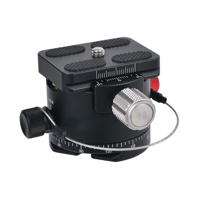 DH-50 Panoramic Ball Head Indexing Rotator Tripod Head Aluminum Alloy Max. Load 22Lbs for Canon Nikon Sony DSLR Camera