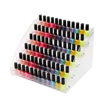 

Multi-layer Nail Polish Holder Box Organizer Multi-functional Transparent Acrylic Lipstick Cosmetics Display Rack Stand