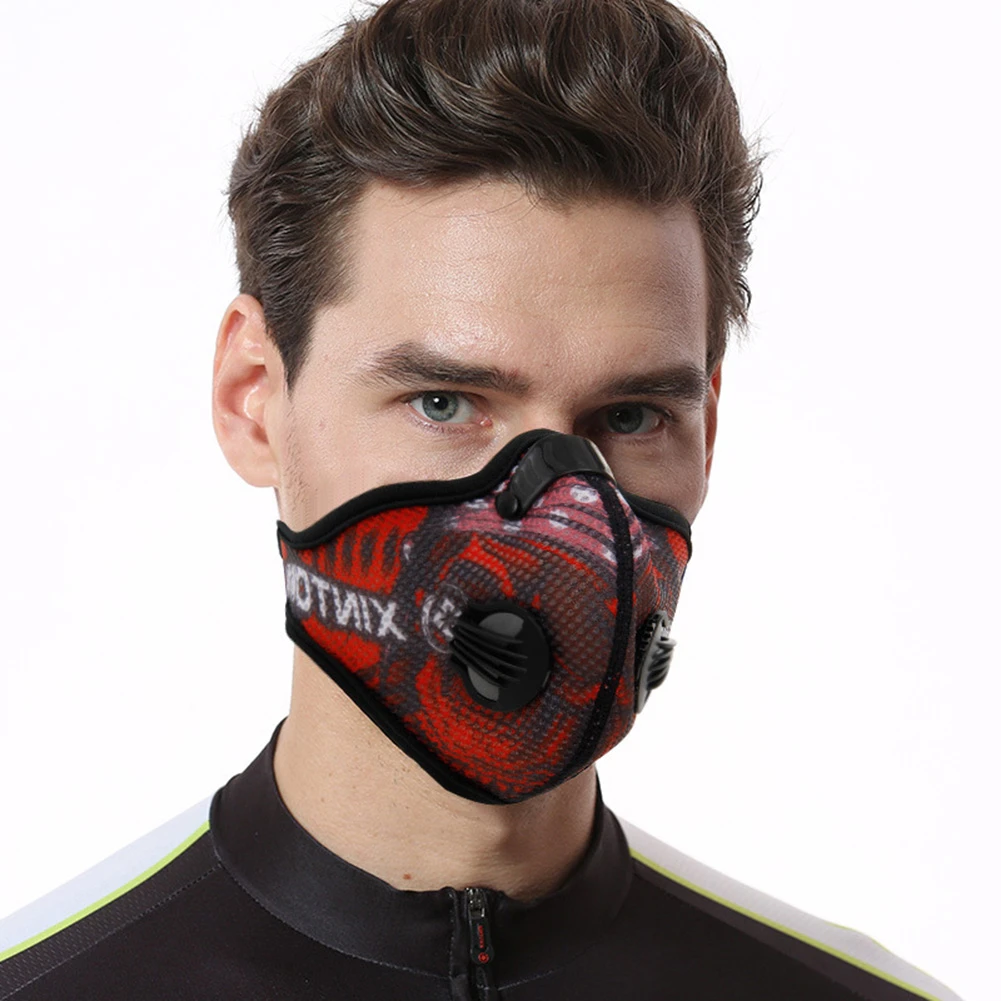 

Anti Dust Bicycle Face Mask With Filter Activated Carbon Men Women Running Cycling Anti-Pollution Bike Face Mask