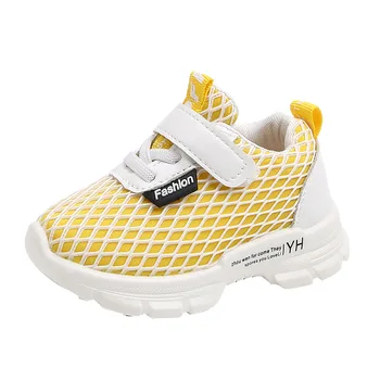 

2019 Autumn New Children's Net Red Pineapple Shoes Girls Mesh Sneakers Boys Hook and Loop Casual Shoes Baby
