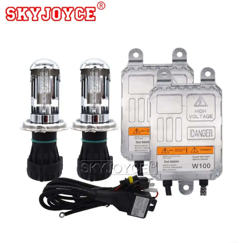 SKYJOYCE hid xenon kit H4 100W H1 H11 9005 9006 880 D2H D2Y H7 100W driver hid ballast headlight 12V 4300K 6000K 8000K car light (1)
