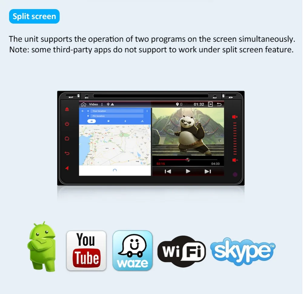 Top 2 DIN Octa Core car dvd android 9.0 double din gps navigation Wifi usb+Bluetooth+Radio for Toyota Hilux Camry Corolla Prado RAV4 14