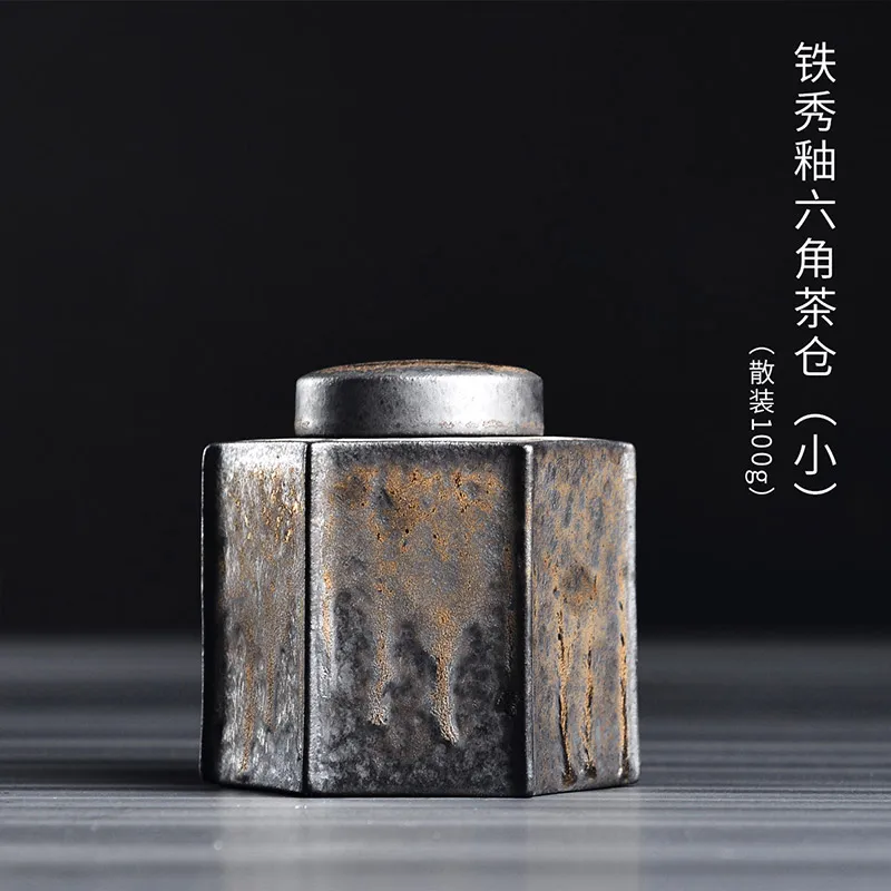Винтажная чайная Банка керамическая чайная коробка Tieguanyin пуэр для Хранения Caddy Seal Caddies чайный набор кунг-фу аксессуары держатель кофейных зерен Декор - Цвет: B Style