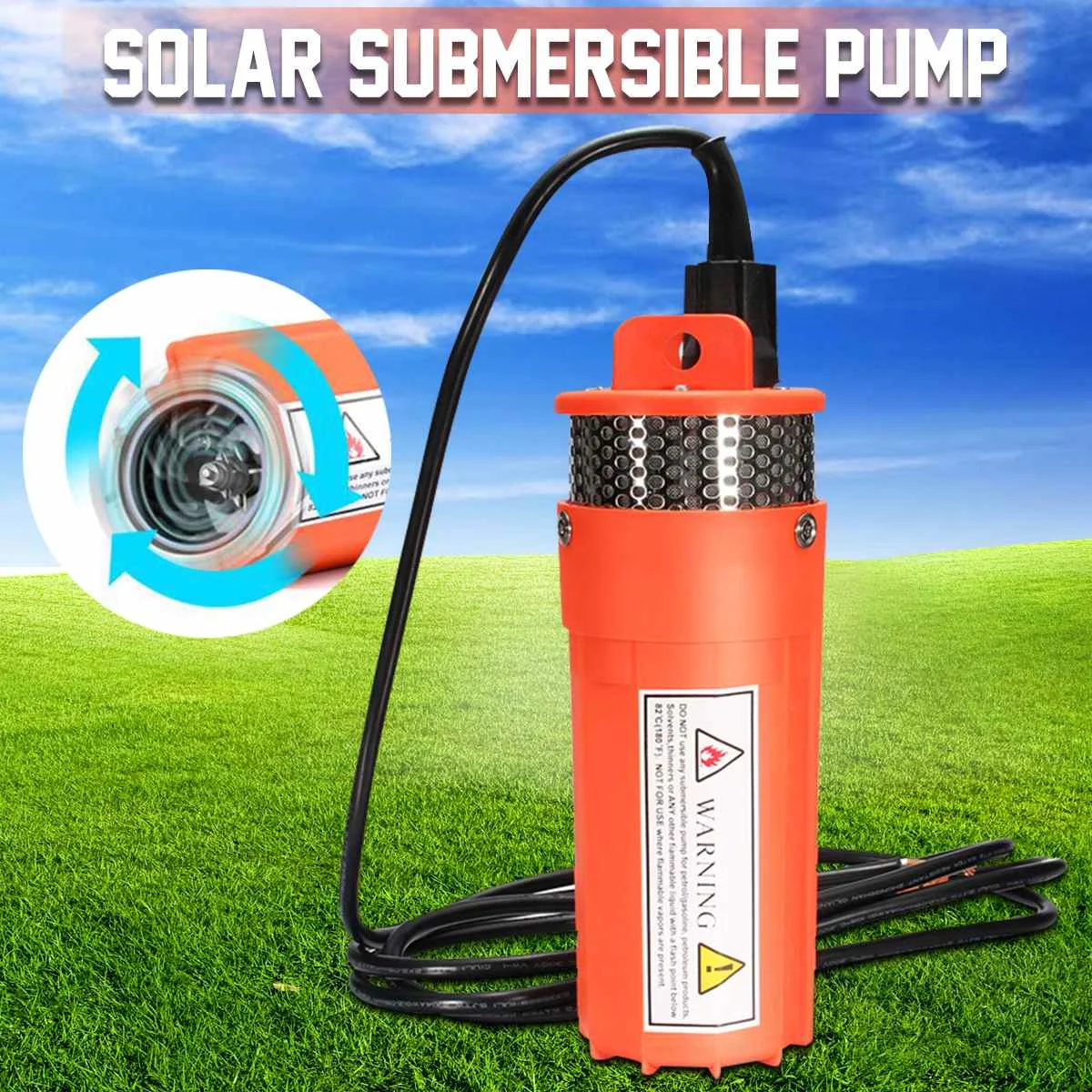 Профессиональный погружной водяной насос DC24V 70M для солнечной энергии открытый