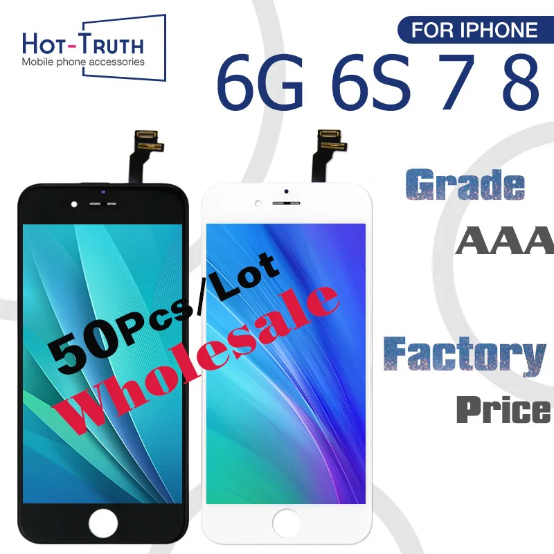 

50PCS LCD For iPhone 6 6S 7 8 Display Touch Panel Screen Digitizer Assembly AAA+++LCD Replacement For iPhone 6G Pantalla