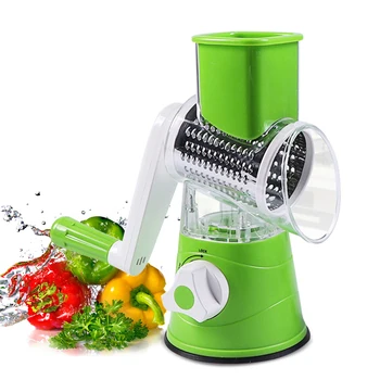 

Vegetable Cutter Round Mandoline Potato Carrot Grater Slicer 3 Stainless Steel Multifunction Chopper Blades kitchen accessories