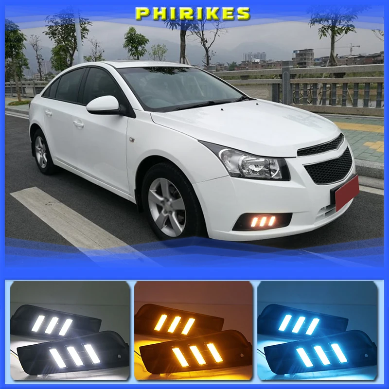 

Дневные ходовые огни для chevrolet cruze 2009, 2010, 2011, 2012, 2013, 2014, дневсветильник ходовые огни с указателем поворота, 2 шт.