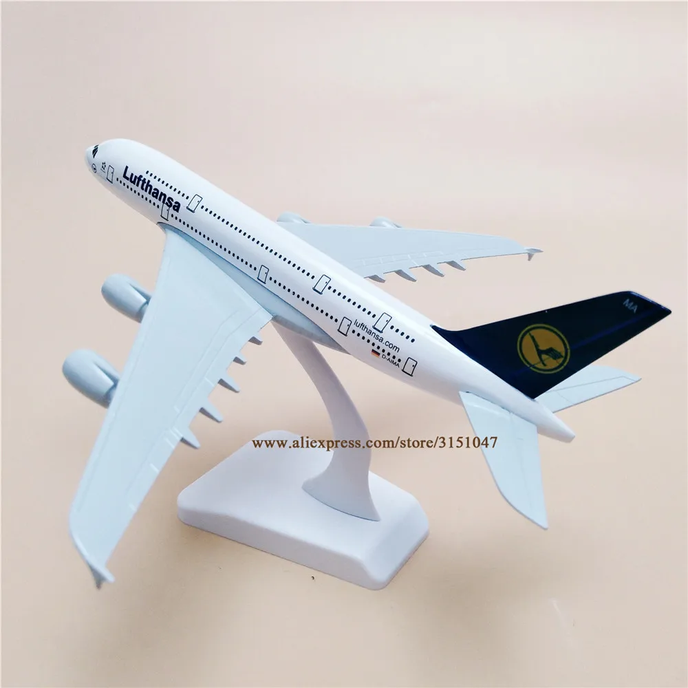 20 см Air Германия Lufthansa Airlines A380 Airbus 380 Airways модель самолета из сплава металла литье