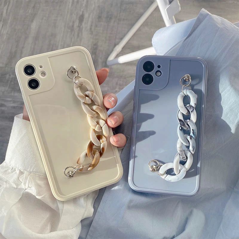 case iphone 13 pro max Luxury Wrist Chain Strap Bracelet Candy Color Phone Case For iPhone 11 13 12 Pro Max X XS XR 7 8 plus SE 2020 Soft Back Cover iphone 13 pro max case leather