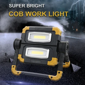 

Portable LED COB Worklight Flashlight USB Rechargeable Torch Camping Work Lampe Spotlight Hand Lamp Bright Repairing Werklamp