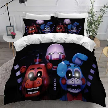 

HELENGILI 3D Bedding Set Five Nights at Freddy's Print Duvet Cover Set Bedcloth with Pillowcase Bed Set Home Textiles #WYHG30