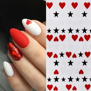 

1 Sheet Nail Sticker 3D WHite Lace Transfer Decals Mixed Patterns Colorful Nail Art DIY Design Decoration Nail Art Accessories