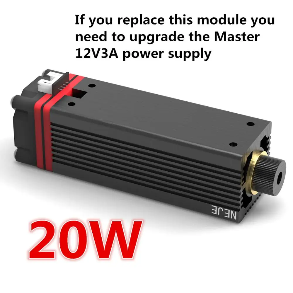 

20W 450nm laser module head for NEJE MASTER for Metal / Wood Router / Paper Cutter / 2Axis Engraver / Desktop Cutter Replacement